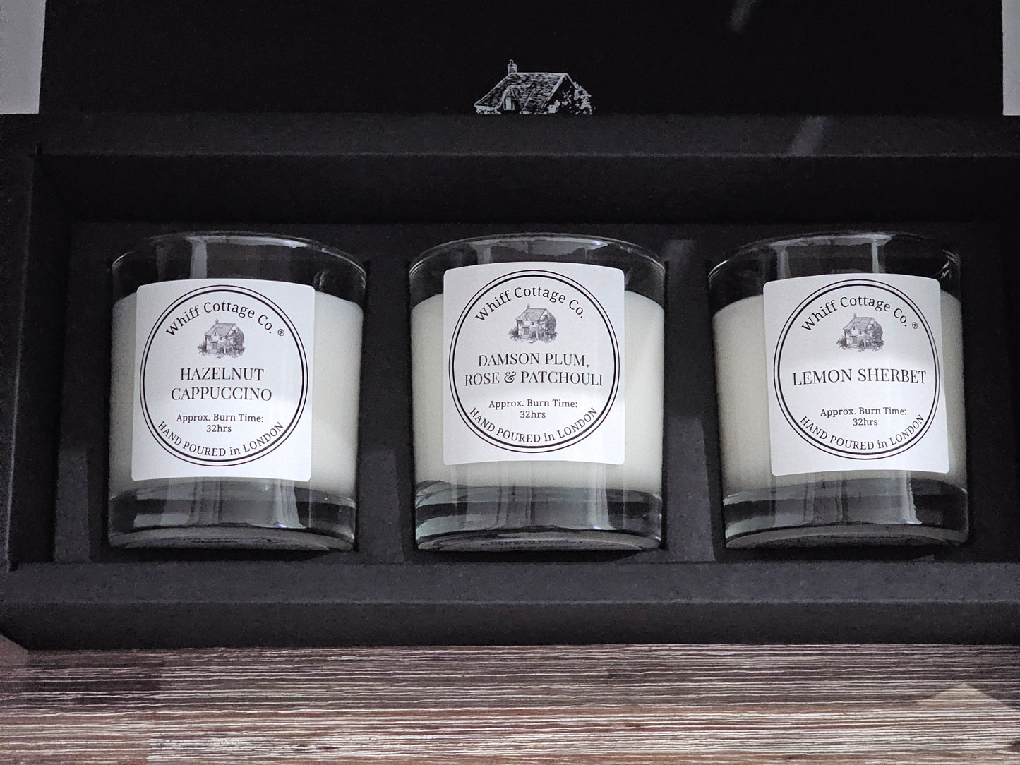 30cl Scented Candle Gift Set  of Varied Scents - Box of 3 (Clear or Matt Glass)