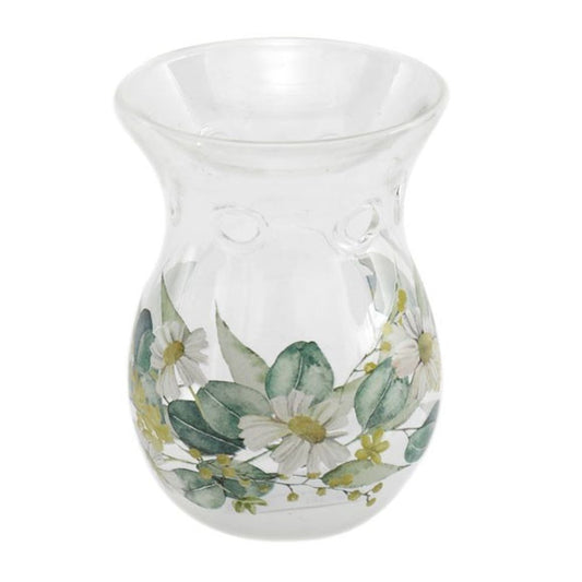 15cm Glass Daisy Oil and Wax Warmer